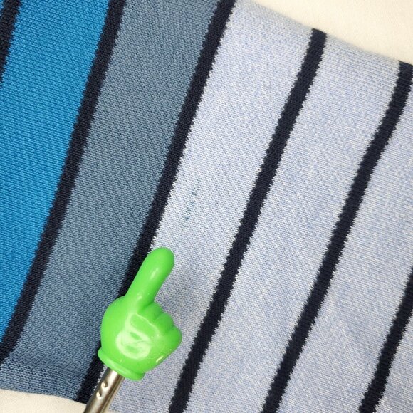 Faze 1 Sweater Boys Large 14/16 Blue Multi Stripped Pullover Crew Neck - Picture 8 of 9